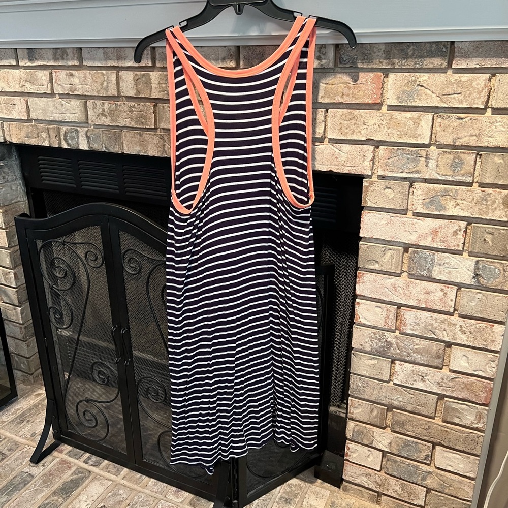 7th Ray razor back knit dress, navy stripe, size XLarge, EUC - Picture 3 of 3